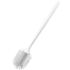 Toilet Brush and Holder Set, Toilet Bowl Brush and Holder with Comfortable PP Handle, Compact Bathroom Scrubber Cleaner, Deep Cleaning and Drip-P