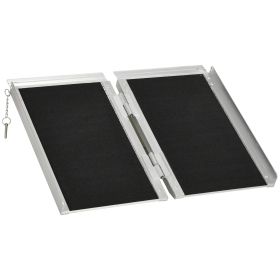 Portable Wheelchair Ramp, 2ft Aluminum, Folding for Easy Home Access, Stairs, and Doorways