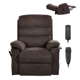 Power Lift Recliner Chair, Dual Motor Medium Lift Chair with Heat and Massage for Elderly, Position Adjustable, Remote Control, with Side Pockets (Default: Default)