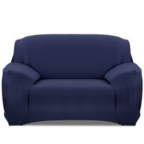 Sofa Cover Printed Stretch Sofa Furniture Cover Soft Sofa Slipcover Polyester Furniture Protector Cover (Color: Navy Blue, size: 2-Seat)